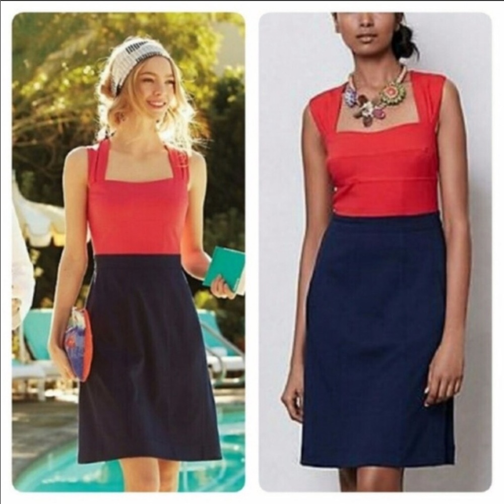 NWT Anthro Girls from Savoy Coralblock Dress